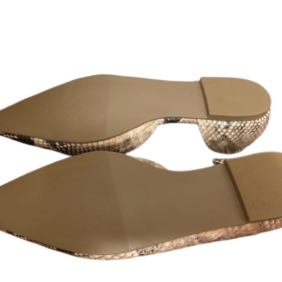 Sz 9 Ismene Natural Snake Slip on Flats NIB - Picture 5 of 9